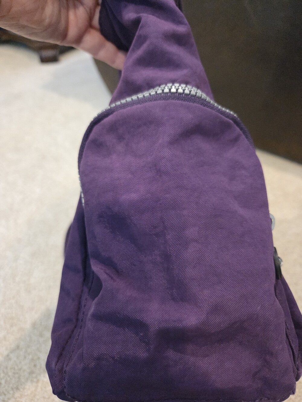Kipling Deep Purple Gabbie Crossbody Bag with Monkey Charm - Picture 14 of 16